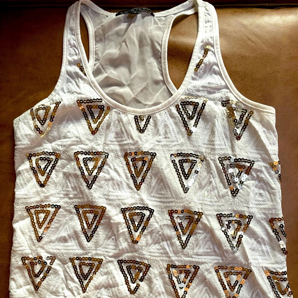 White Sequence Top
